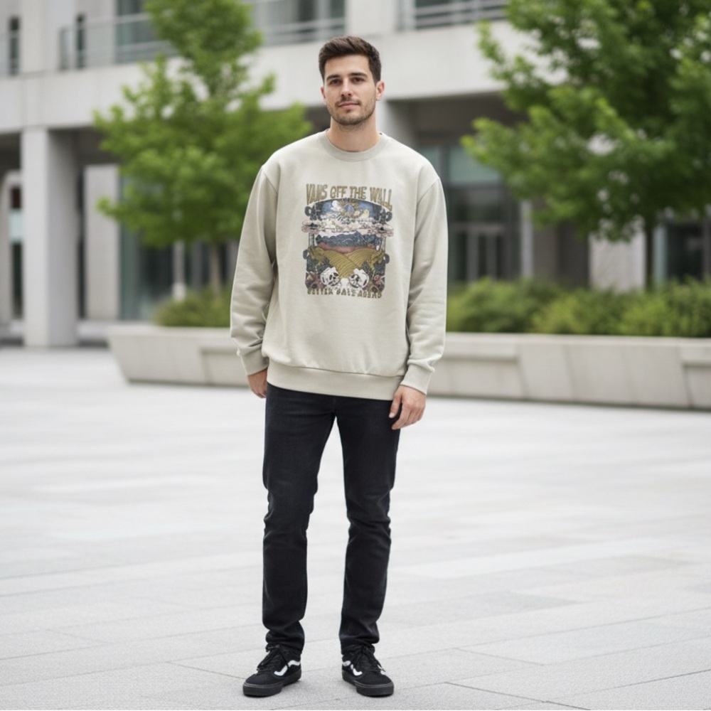 VANS OFF THE WALL BETTER DAYS AHEAD SWEATER CREW NECK MEN'S Medium